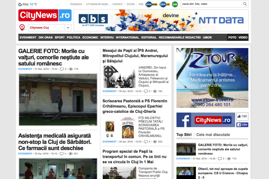 Screenshot Citynews.ro