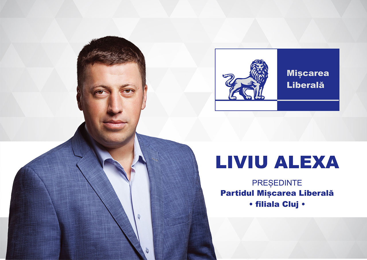 Afiș de prezentare: Liviu Alexa, președinte - Pardidul Mișcarea Liberală - Filiala Cluj